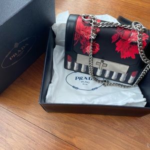 Prada VALENTINE lipstick floral bag